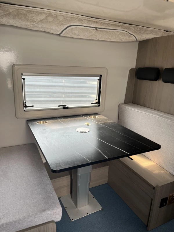Aluminum camping trailer for travel and glamping